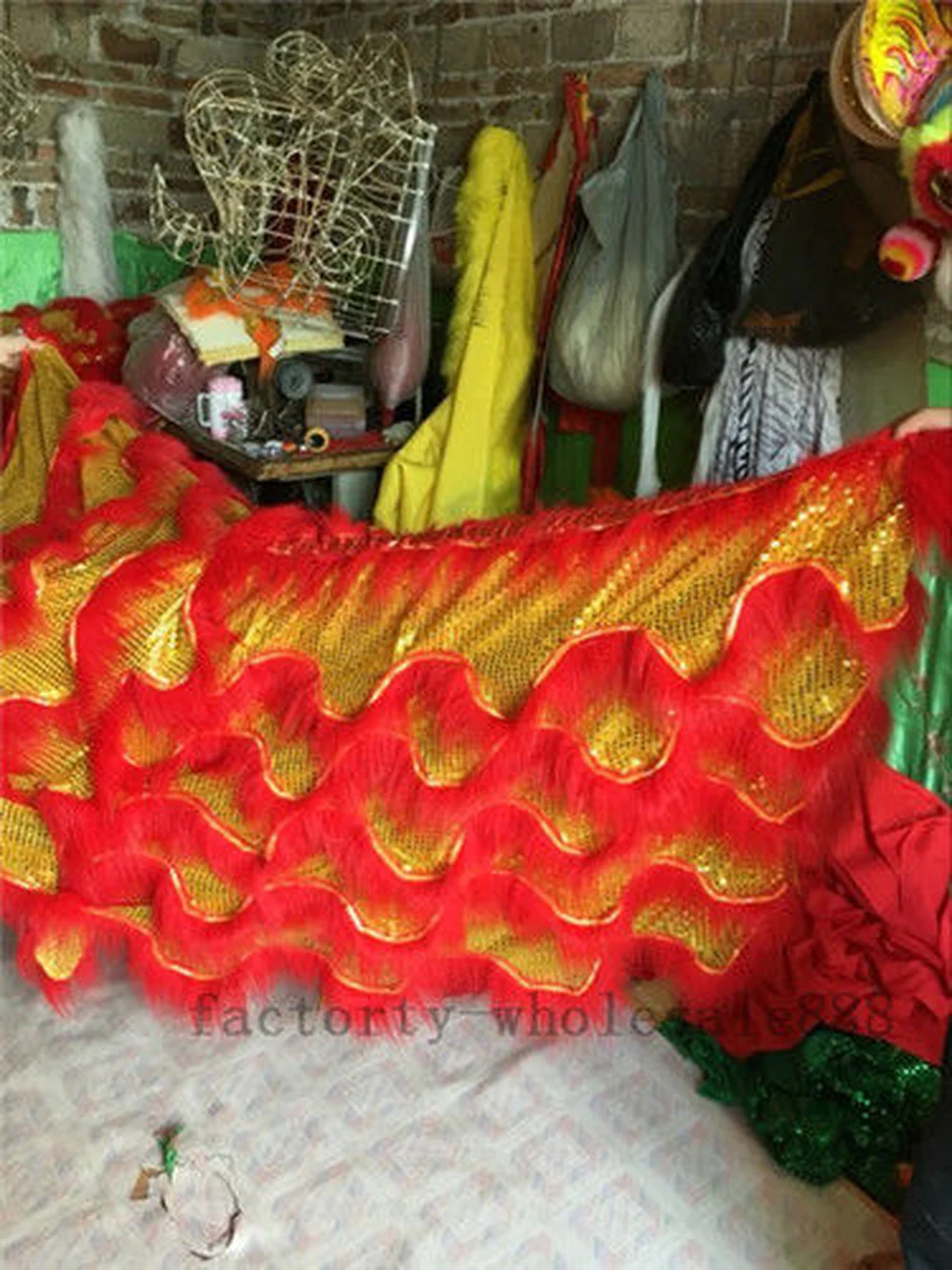 120 ''Китайский народный художественный костюм талисмана льва для танцев