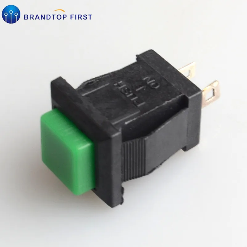 Зеленый DS-431 переключатель без сброса квадратный Мгновенный переключатель NC DS-431 DS-429 самоблокирующийся кнопочный переключатель - Цвет: Зеленый