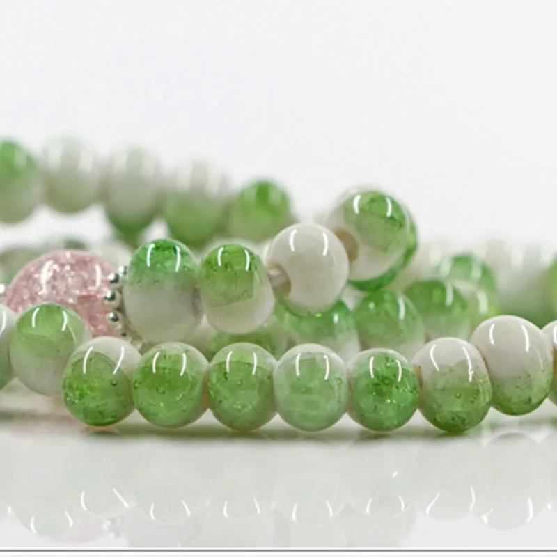 12 шт./лот простой стиль очаровательные браслеты для женщин керамические бусины