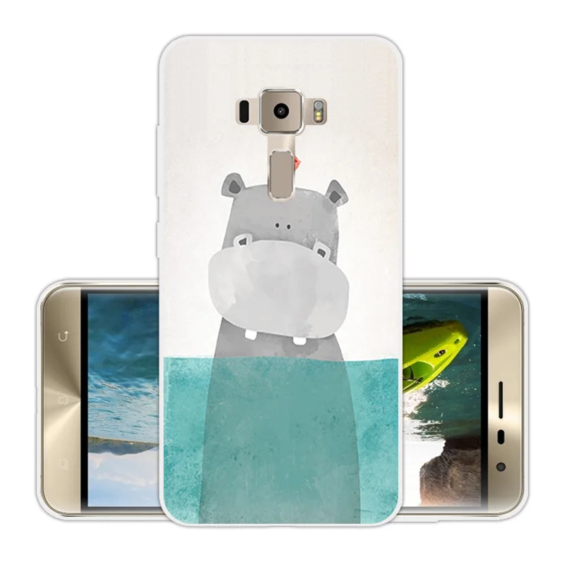 Для Asus Zenfone 3 ZE520KL мультяшная Задняя Крышка Прозрачный Мягкий ТПУ силиконовый