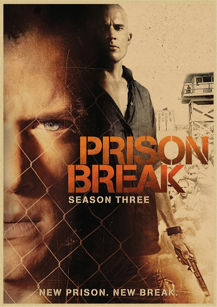 Тюрьма Break Wentworth Miller Американский сериал, ВИНТАЖНЫЙ ПЛАКАТ из крафт-бумаги, рисунок, украшение дома, стикер на стену