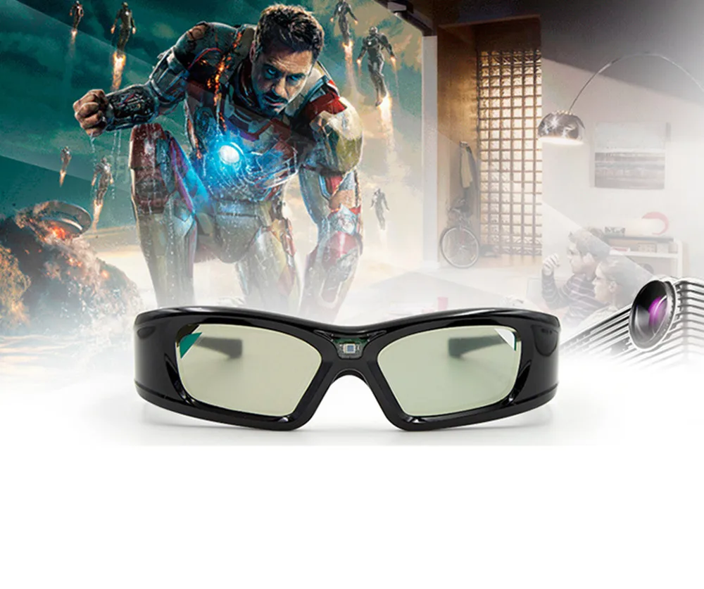 Активный затвор перезаряжаемые 3D DLP очки поддержка 144 Гц для Xgimi Z3/Z4/Z6/H1/H2 Nuts G1/P2 BenQ acer и DLP LINK проектор