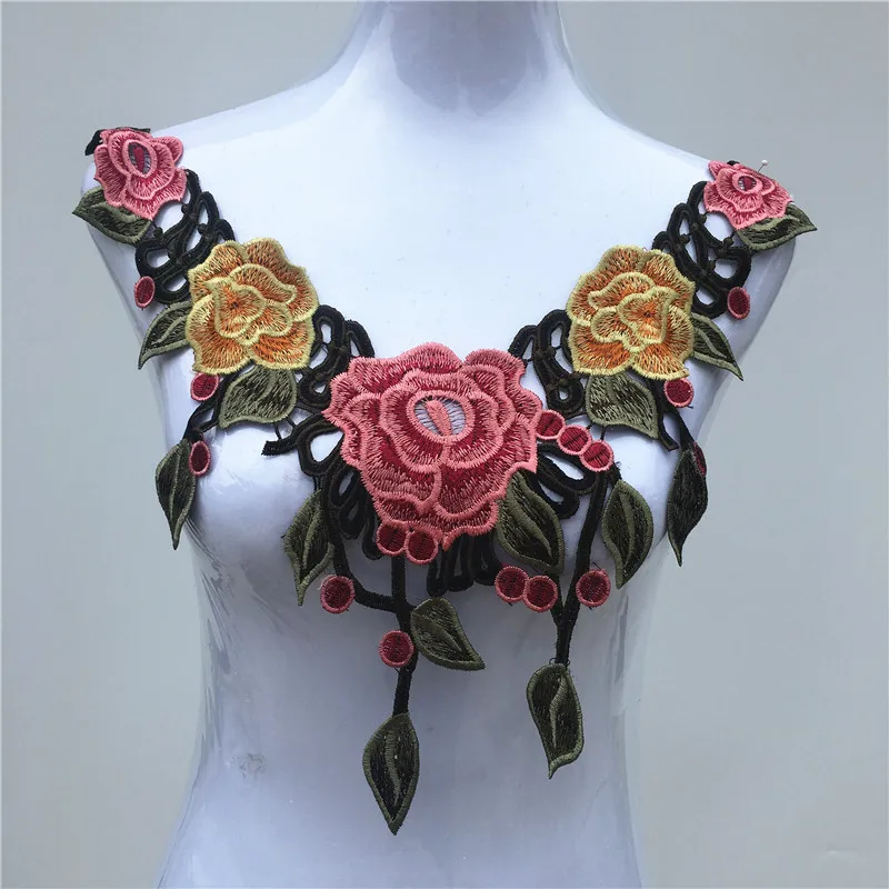1 шт. разноцветный вышитый кружевной воротник 37 44|neckline collar|lace necklinelace neckline collar |