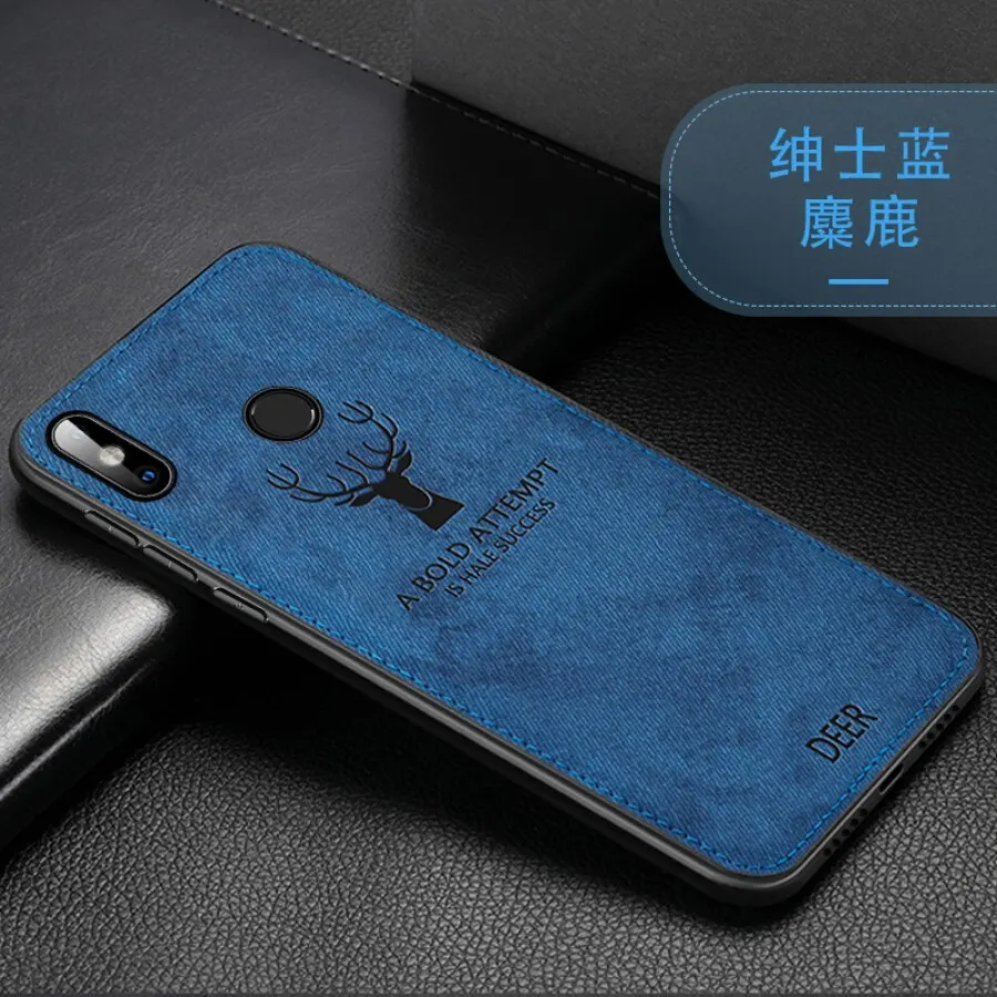 Противоударный олень ткань Чехлы для Xiaomi CC9 CC9E 9SE Mi9 Redmi Note8T фотокамеры мгновенного действия 8 7 Pro Note 6 5 pro Redmi 8 8A 7 7A 6A 5plus чехол Coque - Цвет: Синий