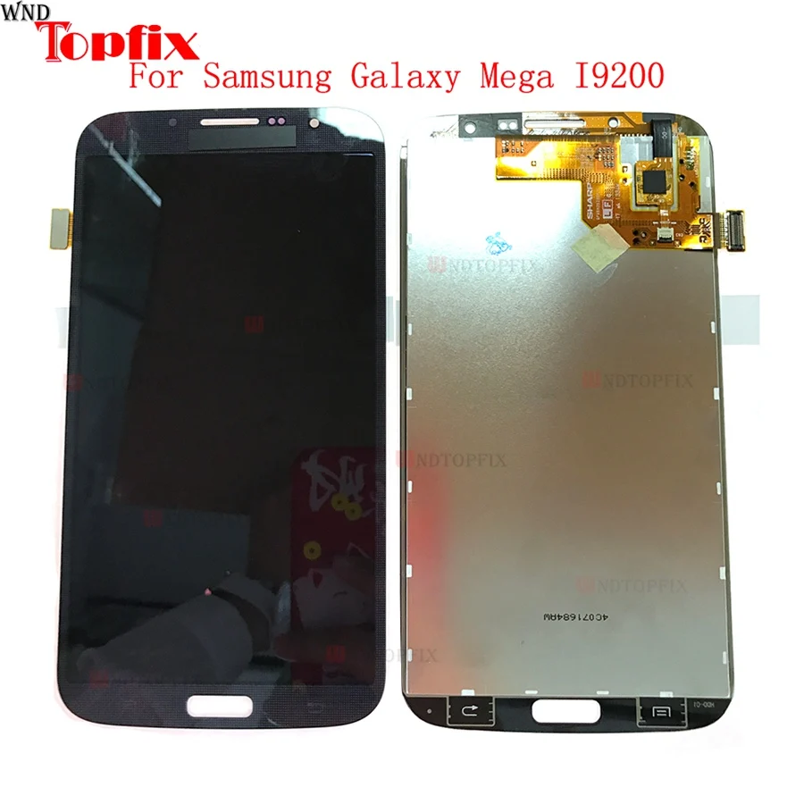 

ЖК-дисплей с сенсорным экраном и дигитайзером с рамкой для Samsung Galaxy Mega I9200 I9205 6,3 дюйма 100% протестированный ЖК-дисплей в сборе запасные части