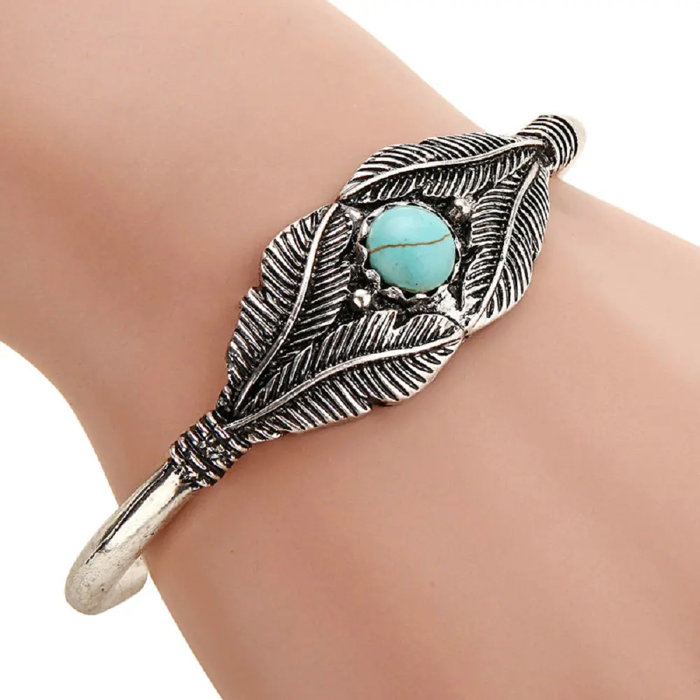 Женский Винтажный Браслет манжета с листьями из сплава|bangles fashion|fashion banglewholesale bangle