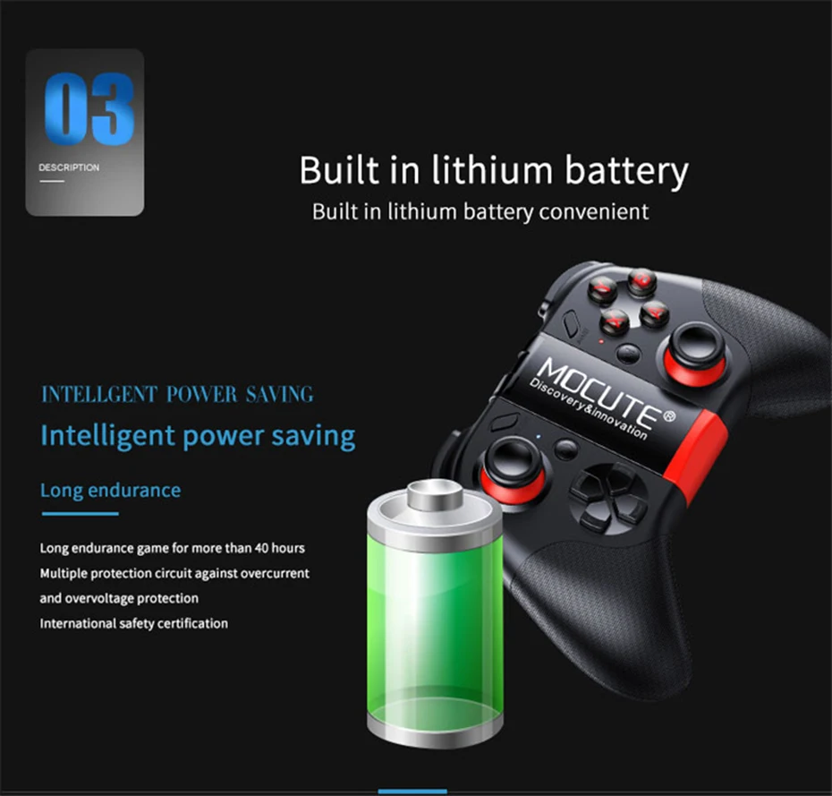 MOCUTE 054 Bluetooth геймпад Android PC беспроводной пульт дистанционного управления