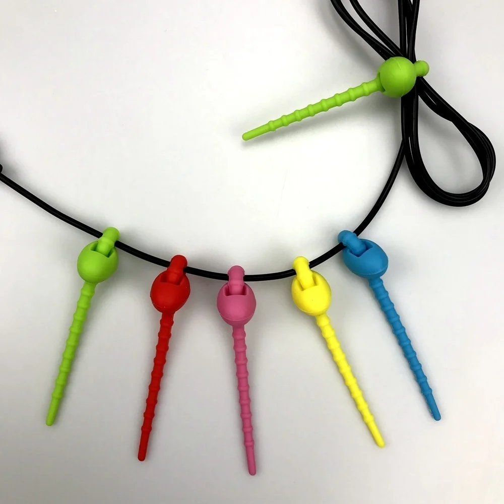 Многофункциональная силиконовая кабельная стяжка многоразовый зажим для