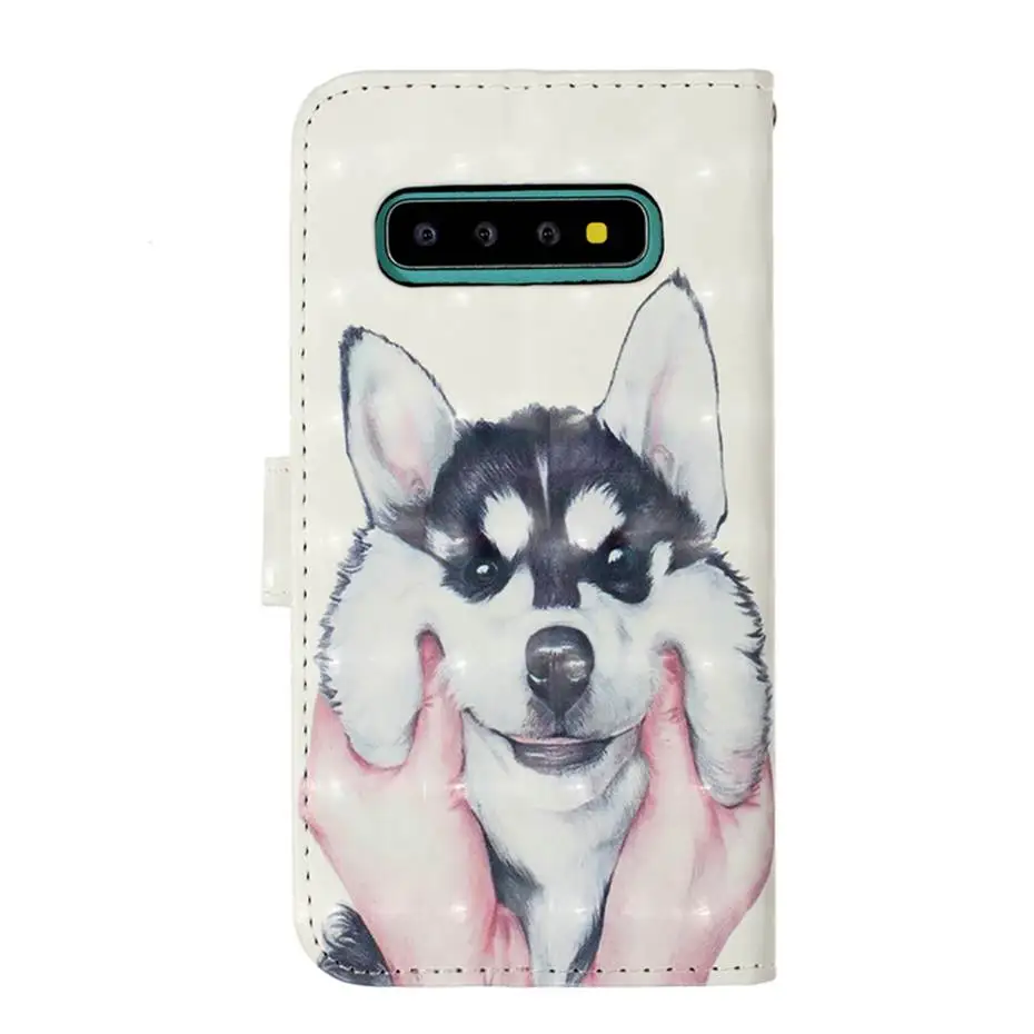 3D лазерный кожаный флип чехол для samsung galaxy S8 S9 S10 S10e плюс J8 J3 J4 J6 J7 A50 A30 A7 M10 M20 M30 бумажник чехол для телефона