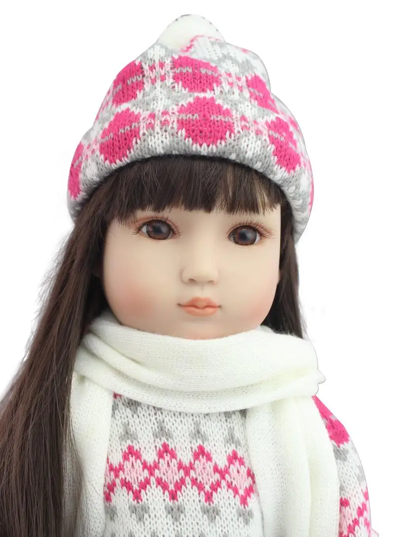 

45CM cute american doll for girls children play house toys birthday gift boneca menina