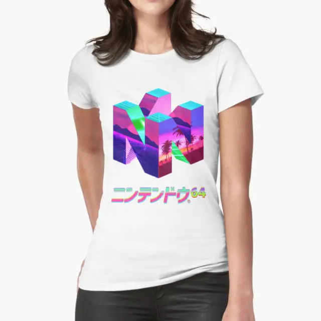 Nintendo 64 Vaporwave Vapor Книги по искусству и эстетические футболка игры nintendo