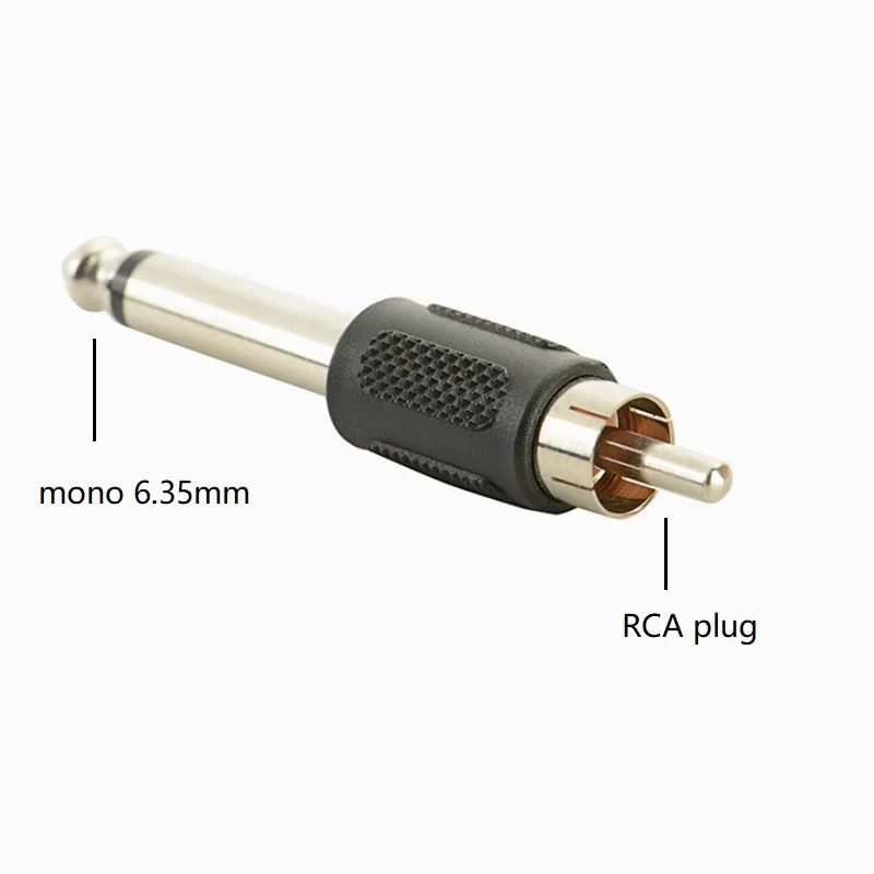 10 шт./лот никелированный 6 35 мм моно штекер к RCA разъем аудио адаптер динамика |