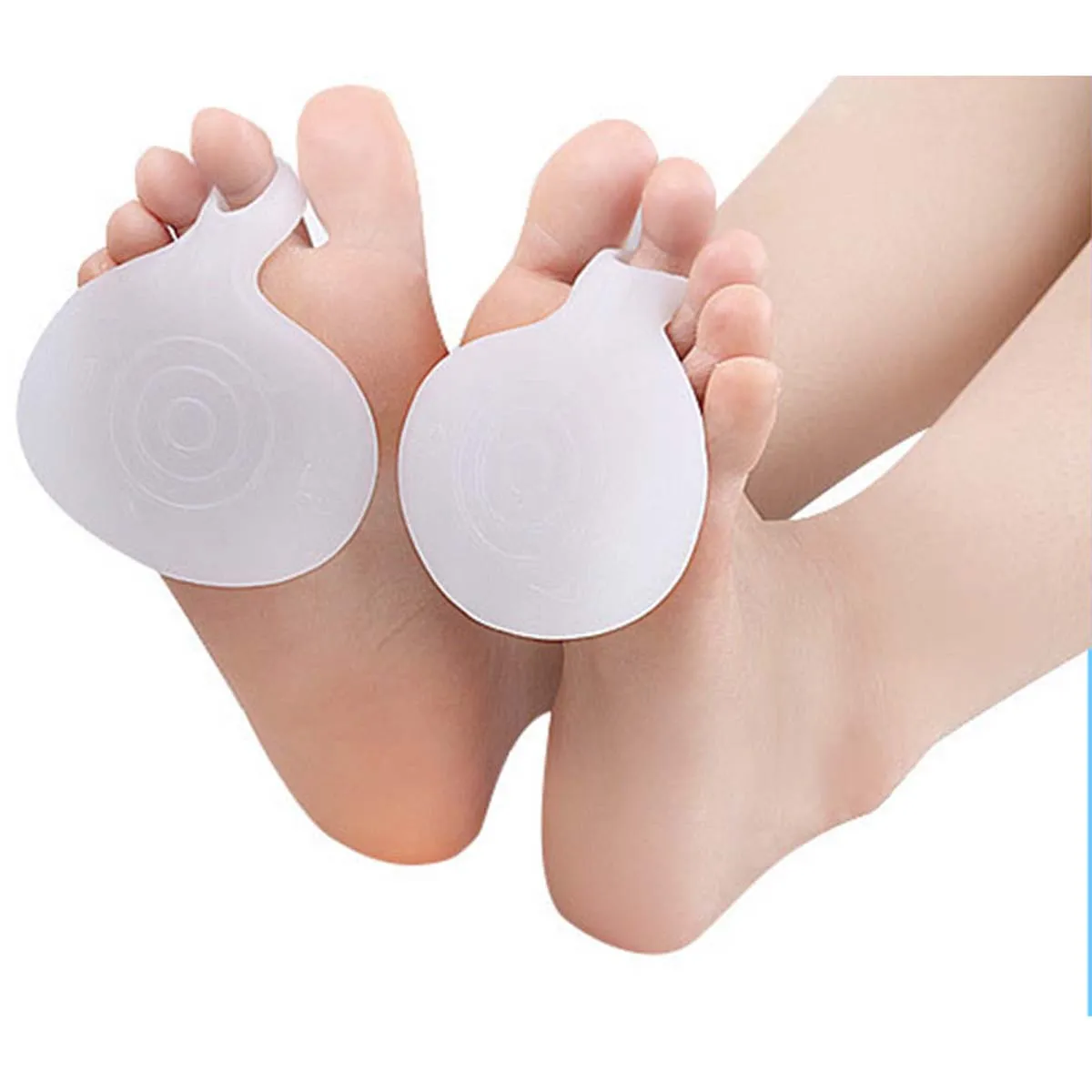 2 шт. гелевый силиконовый корректор для ног выпрямитель ухода за ногами белый 1