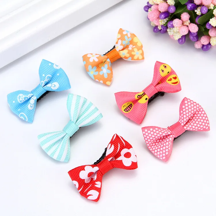1 шт. Красочные заколки для волос с бантом Детские аксессуары милые головные