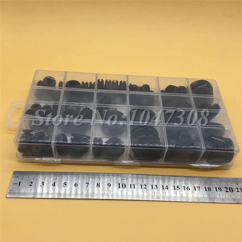 Резиновая Втулки Наборы заглушку Провода кольцо Ассортимент Набор