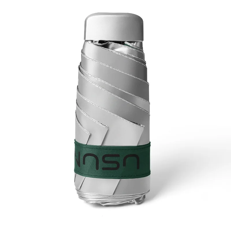 Серебряное покрытие пять складной Ультра легкий солнцезащитный Зонт карманный