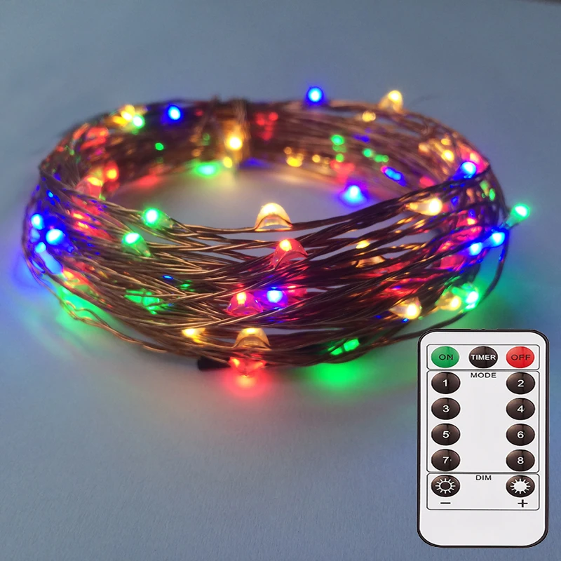 Сказочные огни на батарейках 10 м/33 фута 100 светодиодов|100 led|led lighting outdoor lightingbattery