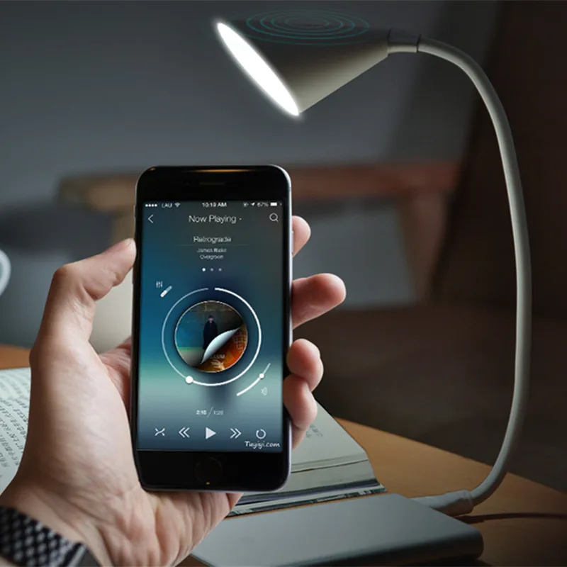 

CHICLITS LED Desk Lamp Bluetooth Speaker L2 USB Portable Cold And Warm Dual Color Touch Wireless Book L Audio Night Light