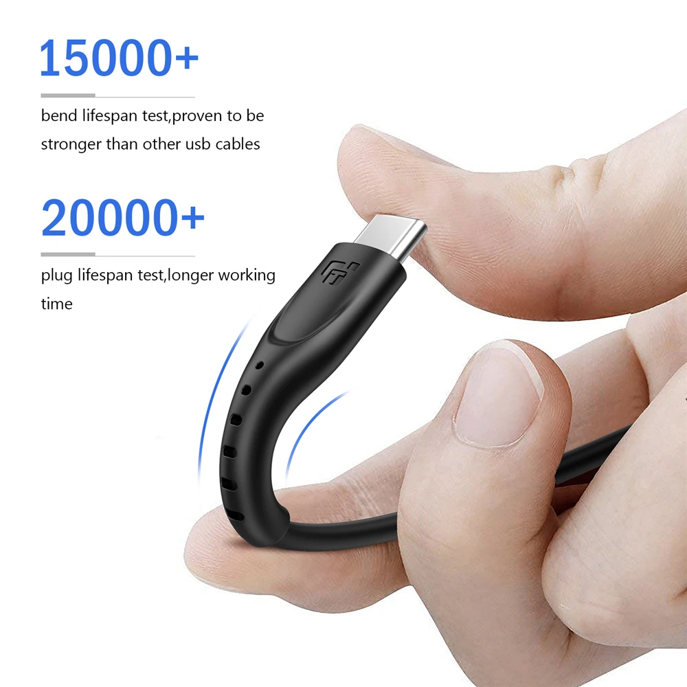 TIEGEM usb type-C кабель 3,1 A высокопрочный TPE USB C кабель для быстрой зарядки для samsung Galaxy S9 S8 Xiaomi 6 8 type-C USB-C