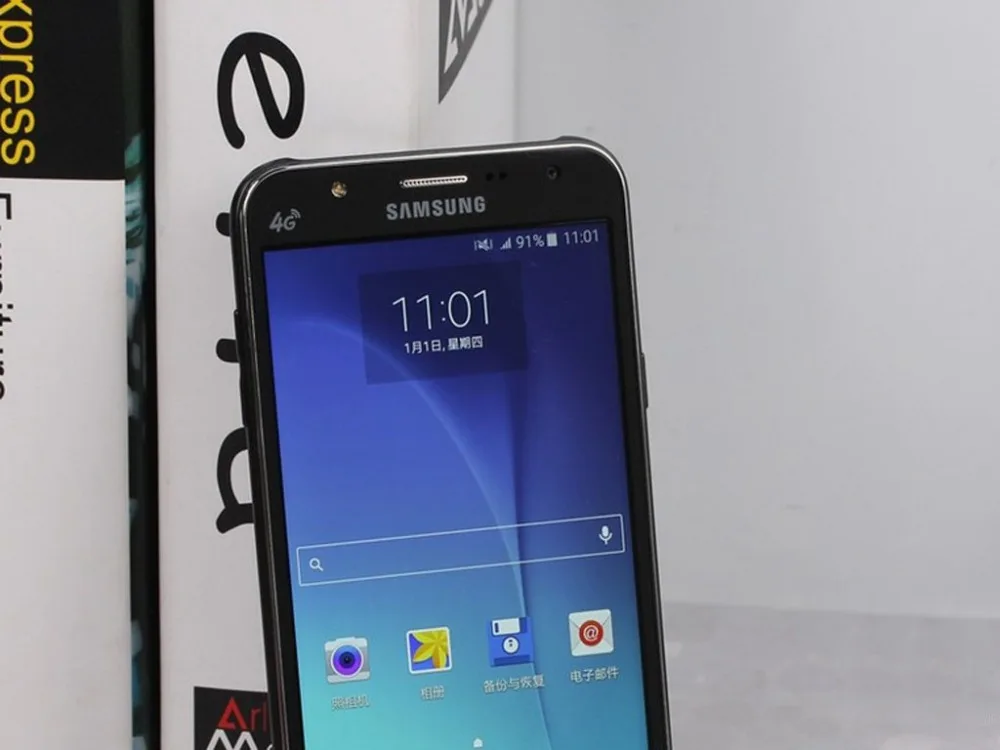Смартфон samsung Galaxy J7 J700F J700H, две sim-карты, разблокированный мобильный телефон, четыре ядра, 1,5 ГБ ОЗУ, 16 Гб ПЗУ, 13 МП мобильный телефон