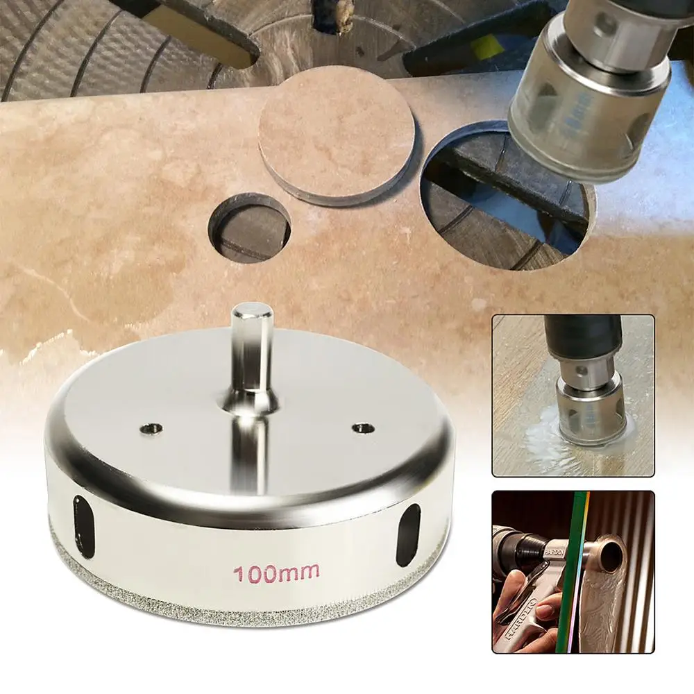 

100mm Diamond Coated Drill Bit Hole Saw Cutter for Glass Tile Ceramic Marble