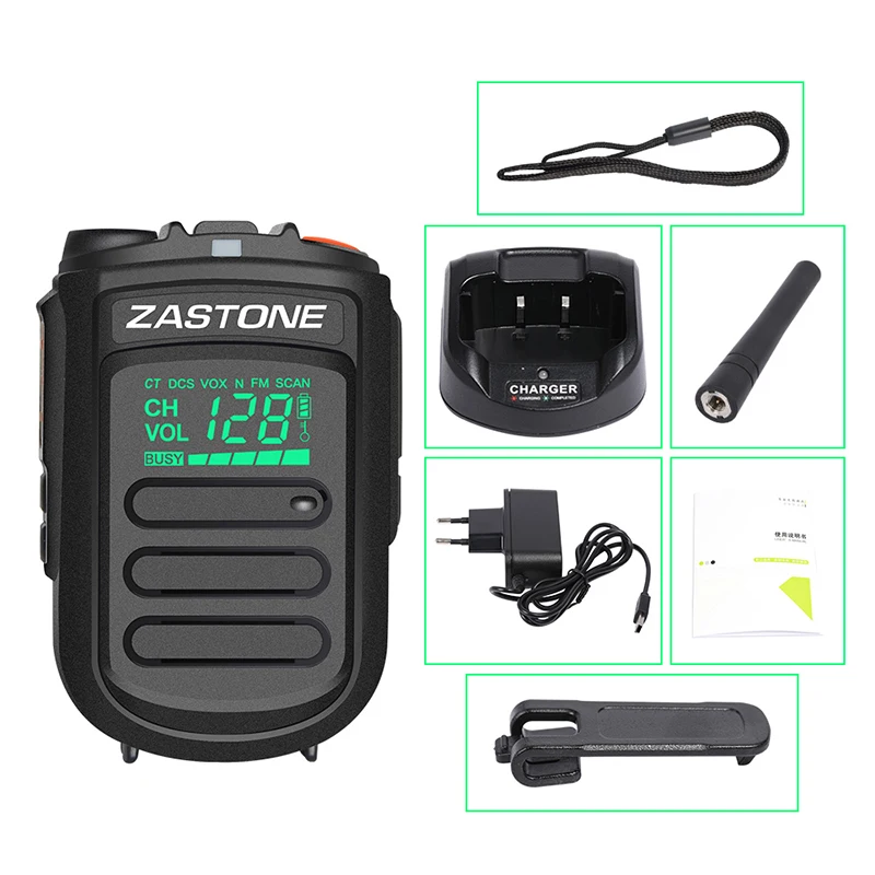 Zastone портативная рация 3 Вт мощность UHF 400 470 МГц двухсторонний радио коммуникатор
