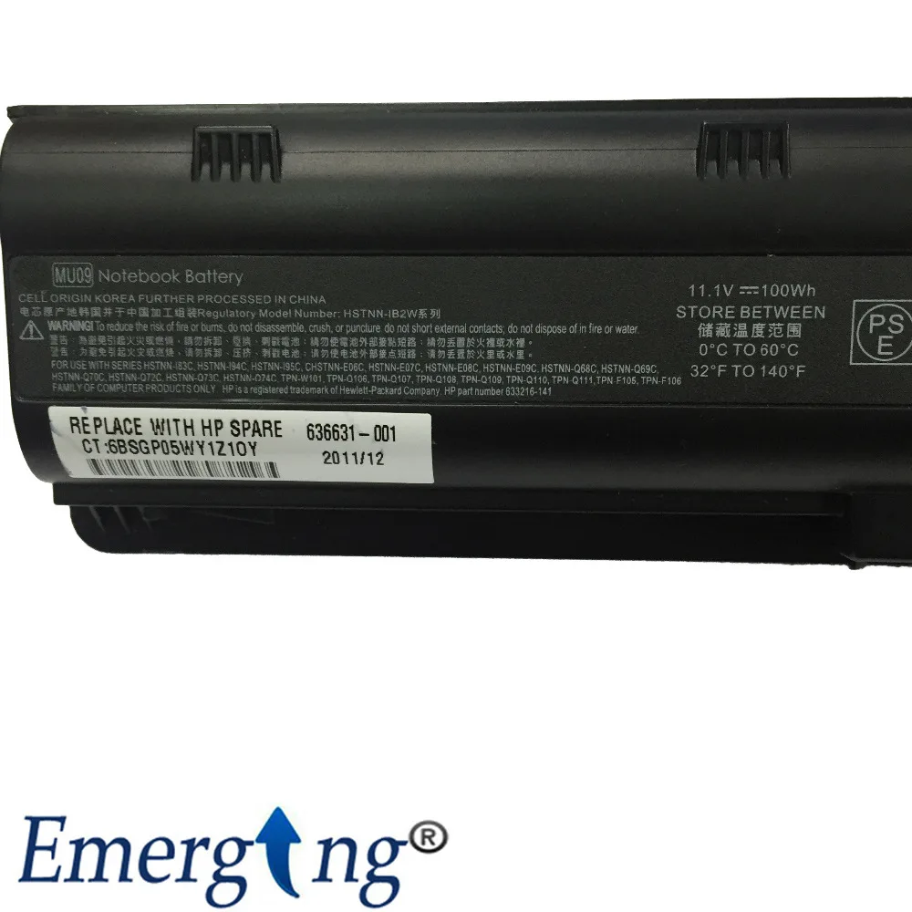 Аккумулятор для ноутбука HP Pavilion G4 G6 G7 G32 G42 mu06 G56 G62 G72 CQ32 CQ42 CQ62 CQ72 DM4 593553 001|new laptop