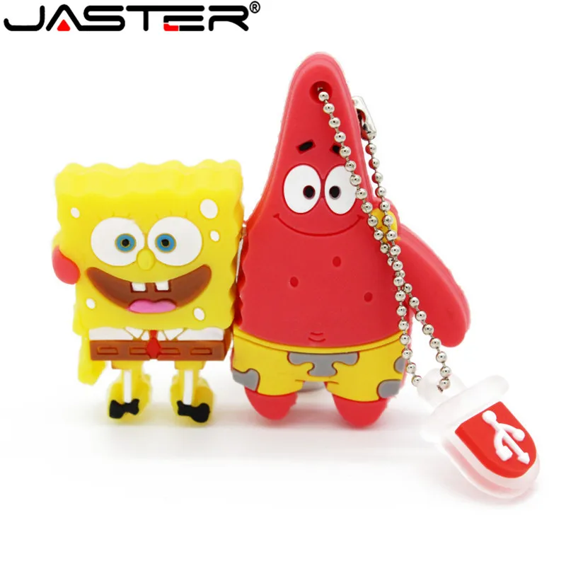 USB флеш накопитель JASTER Siamese SpongeBob Pan Daxing 2 0 32 ГБ/16 ГБ/8 ГБ/4 ГБ u диск бесплатная
