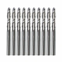 10pcs 18 inch 2 flutes carbide helical ball nose end mills cutter cnc length 38mm machine tools accessories