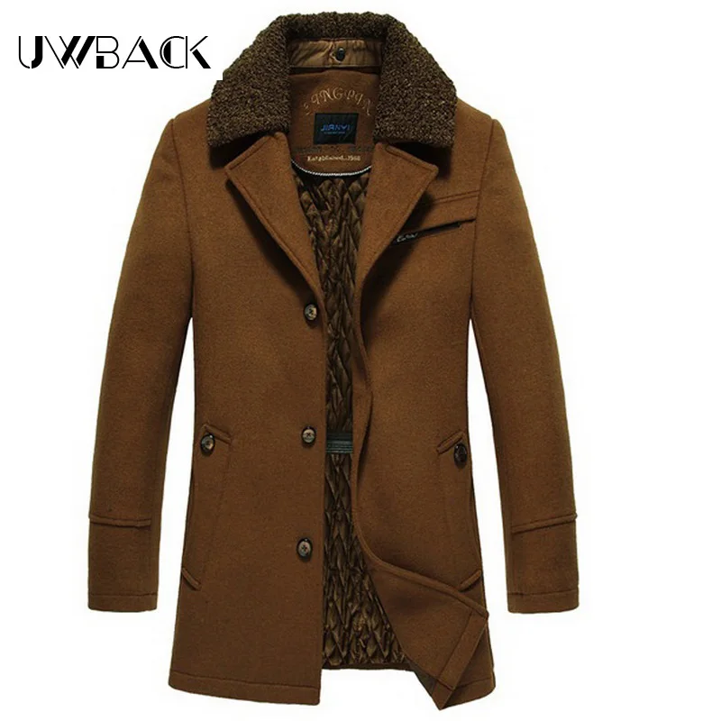 Uwback/Новинка 2017 года брендовая зимняя Тренч Для мужчин плюс Размеры 2XL толстые