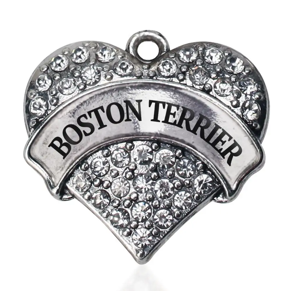 Подвеска с сердцем BOSTON TERRIER|Шармы| |