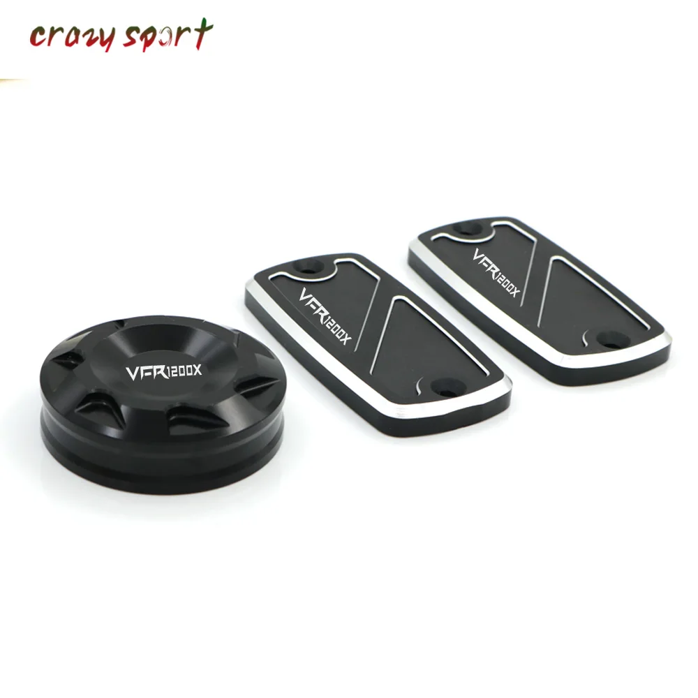 

Front Rear Brake Clutch Fluid Reservoir Cover Cap For HONDA VFR1200X VFR 1200X VFR 2016 2017 Motorcycle Accessories With Logo