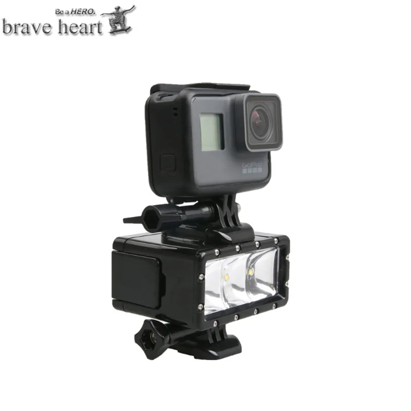 Подводная лампа Go Pro 30 м для дайвинга светодиодный светильник-вспышка для GoPro Hero 5 3+ 4 4S XiaoMi yi 4K SJCAM sj 4000 sj6 sj7 аксессуары для камеры