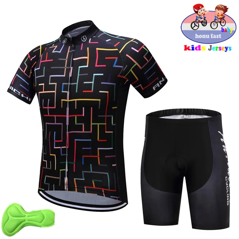 

Kids 2022 Breathable Cycling Jersey Set Shorts Children Bike Clothing Boys Summer Bicycle Wear Quick Dry