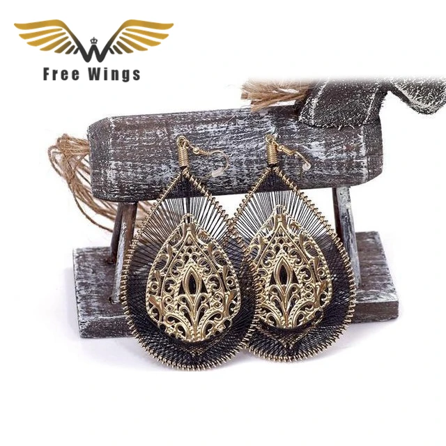Серьги женские винтажные металлические|dangle earrings|fashion dangle earringsbrincos pendientes |