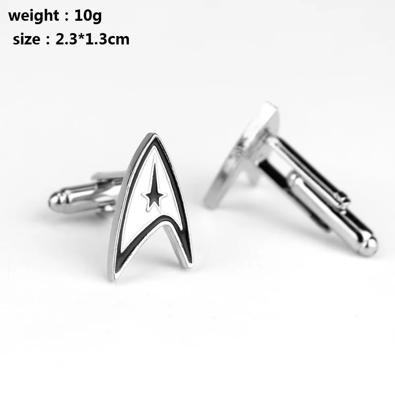 Фильм Star Trek серии запонки Звездный путь логотип рубашка аксессуары ювелирные