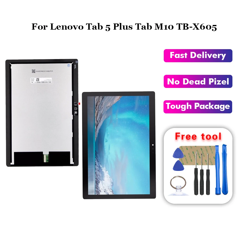 10 1 &quotдля Lenovo YOGA Tab M10 Tab5 плюс TB X605 X605L X605F X605M ЖК дисплей Матрица с сенсорным экраном