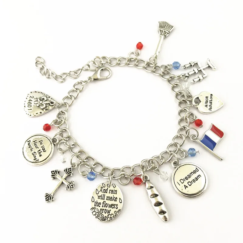 

HBSWUI Broadway Les Miserables Charm Bracelet Classic Anime TV Movie High Quality Fashion Metal Jewelry Cosplay Gifts for Woman