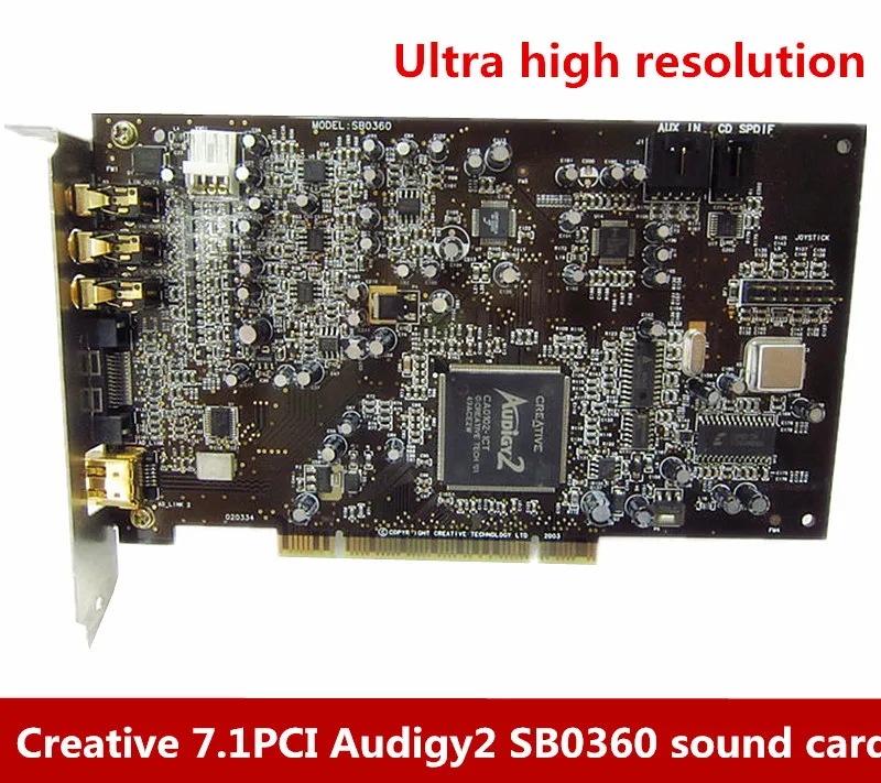 Оригинальная звуковая карта 7 1 pci Audigy2 SB0360 Ультравысокое разрешение Deluxe