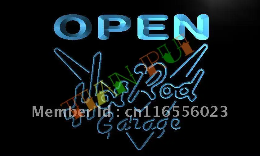 

LA068- Hot Rod Garage Beer OPEN Bar LED Neon Light Sign