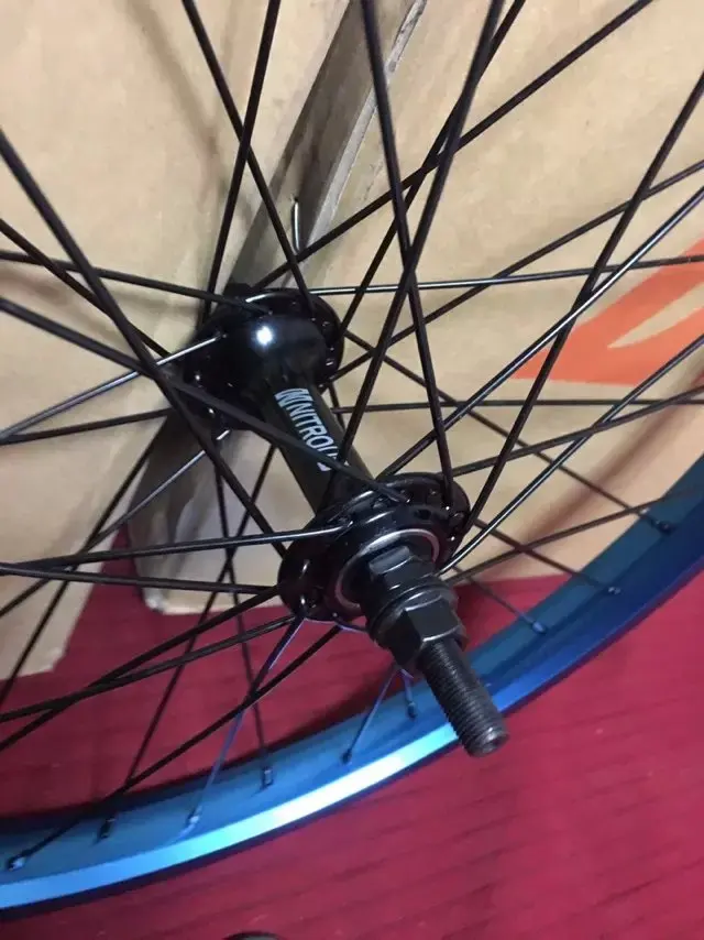 Восточные нитросы bmx передние колёсные подшипники 36 h ступицы и 6061-T6 двойные стеновые диски и полосы синий
