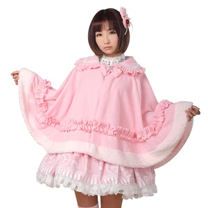 Женская флисовая накидка в стиле лолита