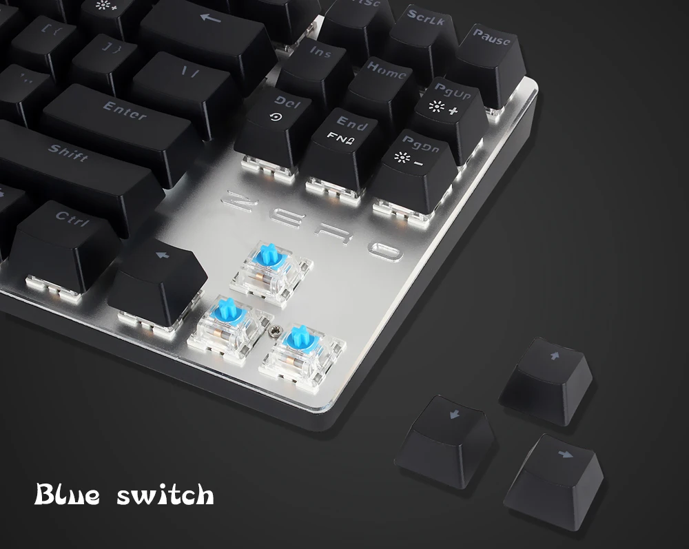 Metoo Edition Mechanical Keyboard 87 104 keys USB Blue Switch Gaming Keyboards for Tablet Desktop Russian Hebrew Arabic