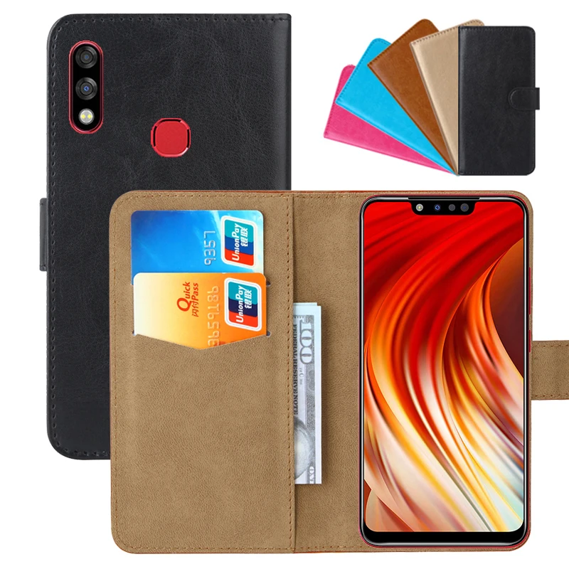 Роскошный чехол бумажник для Infinix Hot 7 Pro из искусственной кожи в стиле ретро с