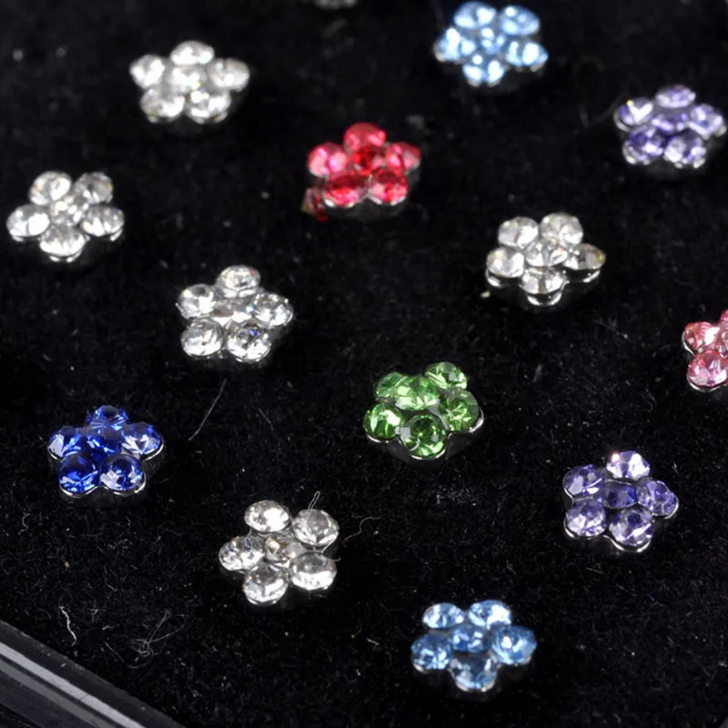 24 шт. крест сердце нос кольцо ювелирное изделие пусеты нержавеющая сталь 316L