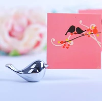 100pcsnew design love bird silver cute small wedding place card holders wedding giftwedding favor