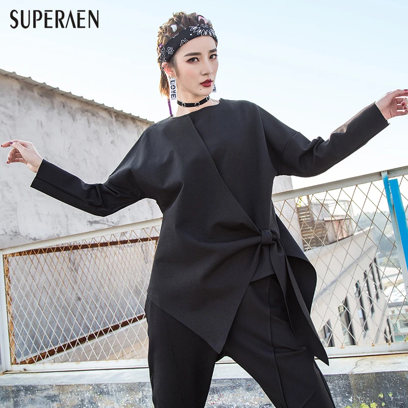 SuperAen Harajuku женские футболки однотонные Цвет из хлопка Женская футболка ранней