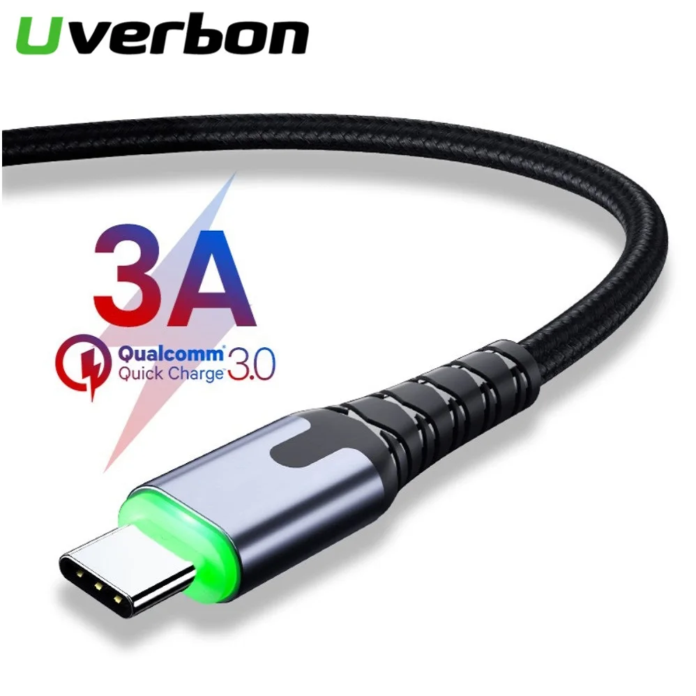 Кабель Usb type C кабель быстрой зарядки типа c кабель usbc 1 2 м метр для samsung синхронизации данных светодиодный Smart SuperCharging для huawei P20 P30Pro