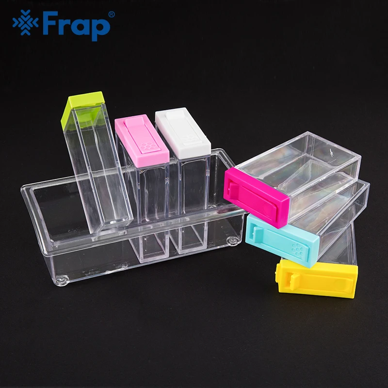 Frap Herb& Spice Tools 6Pcs/Set Spice Box Kitchen Spice Storage Bottle Jars Transparent PP Salt Pepper Cruet Storage Container