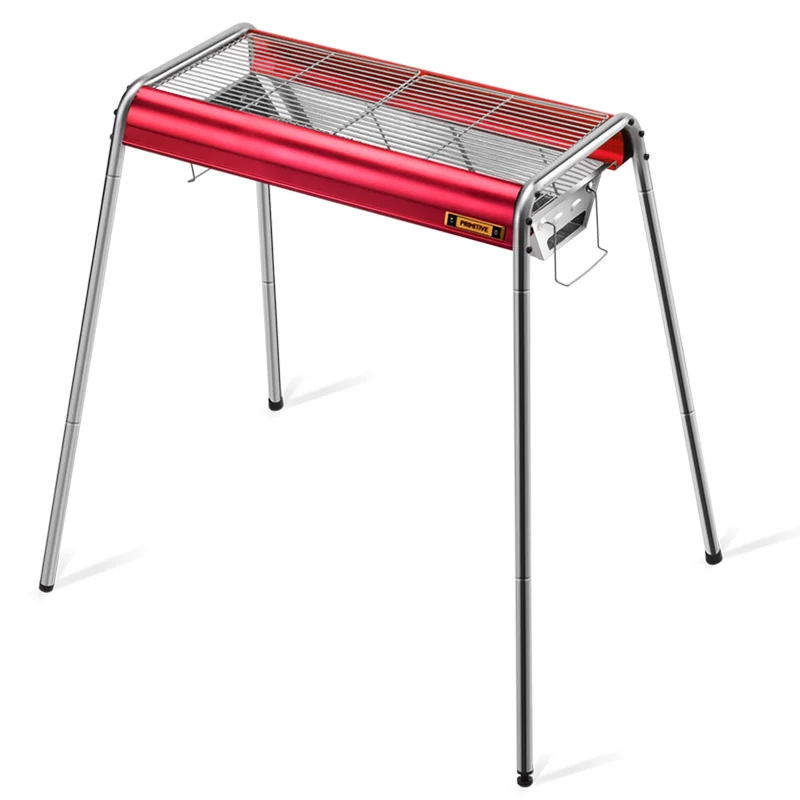 

Outdoor Grill Stainless Steel Can Lift Simple Style Household Charcoal Grill Full Set Leisure Camping Holiday Barbecue Tools